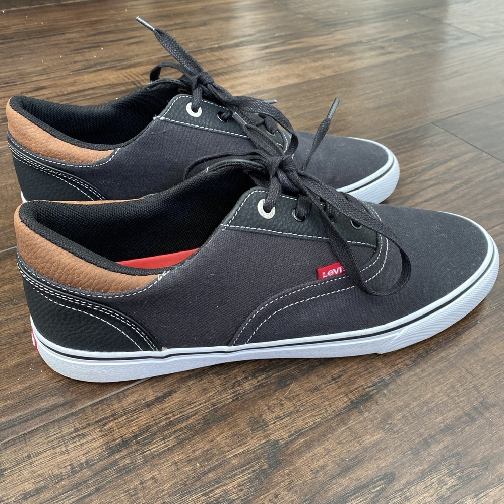 Levi's Shoes Mens Black 11 Skateboarding  Sneaker Comfort Canvas Classic